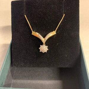 Gold and Silver Pendant Necklace